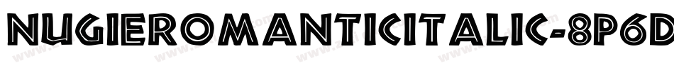 NugieRomanticItalic-8P6D字体转换