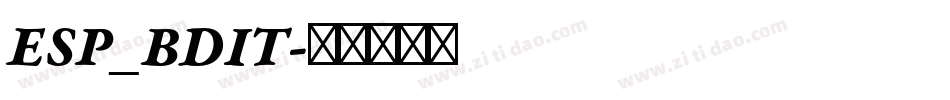 ESP_BDIT字体转换