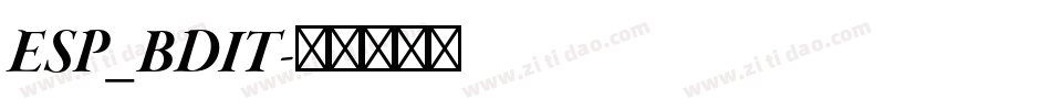 ESP_BDIT字体转换