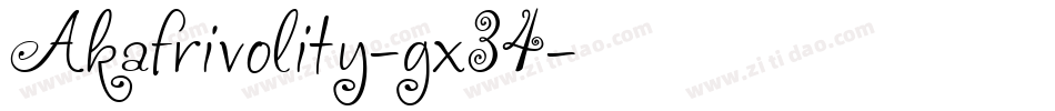 Akafrivolity-gx34字体转换