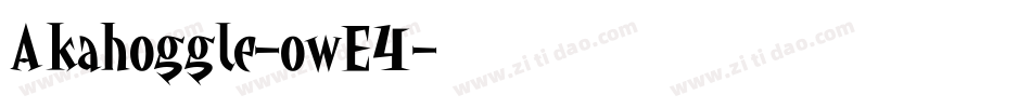 Akahoggle-owE4字体转换