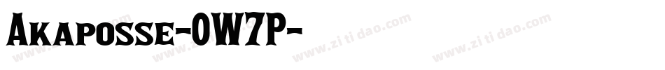 Akaposse-0W7P字体转换 Akaposse-0W7P字体转换