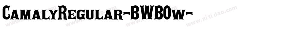 CamalyRegular-BWB0w字体转换