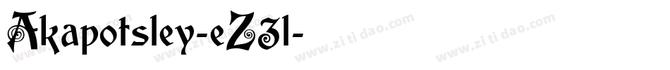 Akapotsley-eZ3l字体转换 Akapotsley-eZ3l字体转换