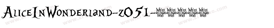 AliceInWonderland-z051字体转换
