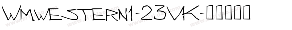 Wmwestern1-23VK字体转换