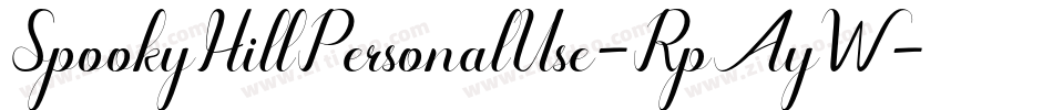 SpookyHillPersonalUse-RpAyW字体转换