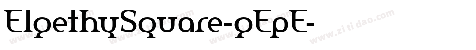 ElgethySquare-gEpE字体转换