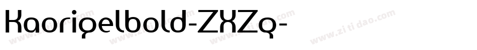 Kaorigelbold-ZXZq字体转换