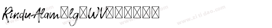 RinduAlam-lg9WV字体转换