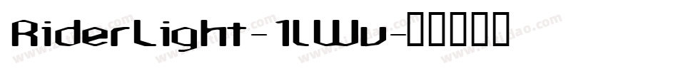 RiderLight-1lWv字体转换