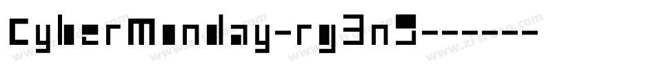 CyberMonday-rg3n9字体转换