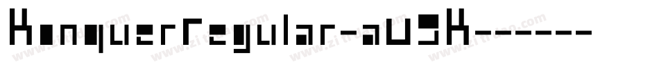 KonquerRegular-aV9K字体转换