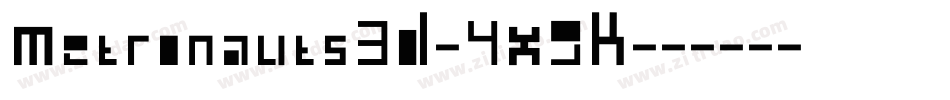 Metronauts3D-4X9K字体转换