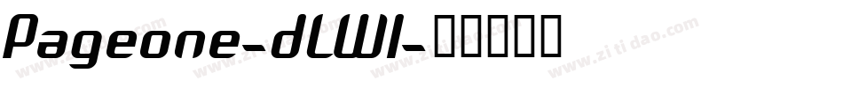 Pageone-dLWl字体转换
