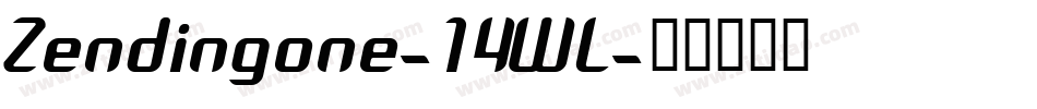 Zendingone-14WL字体转换 Zendingone-14WL字体转换
