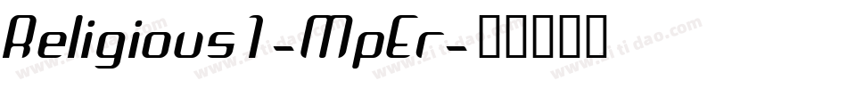 Religious1-MpEr字体转换