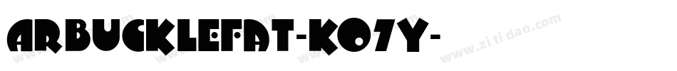 Arbucklefat-KO7y字体转换