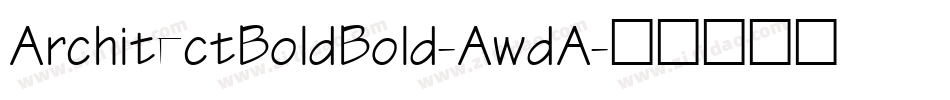 ArchitectBoldBold-AwdA字体转换
