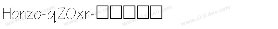 Honzo-qZ0xr字体转换