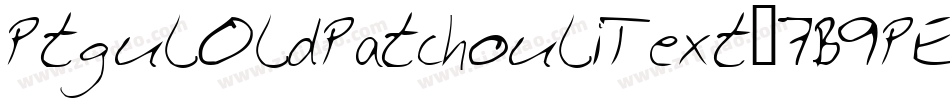 PtgulOldPatchouliText-7B9PE字体转换