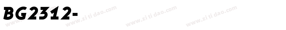 BG2312字体转换