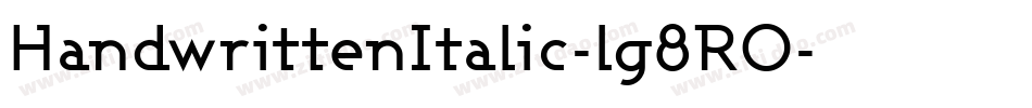 HandwrittenItalic-lg8R0字体转换