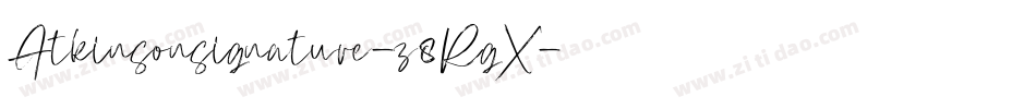 Atkinsonsignature-z8RgX字体转换