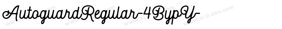 AutoguardRegular-4BypY字体转换