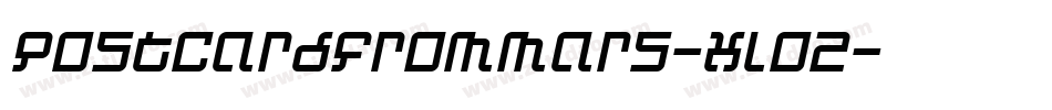 PostcardFromMars-XLoZ字体转换