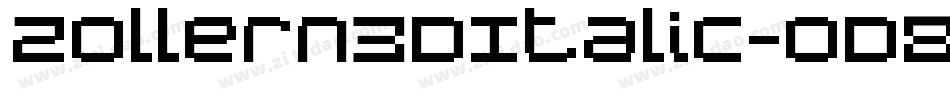 Zollern3DItalic-oD84字体转换