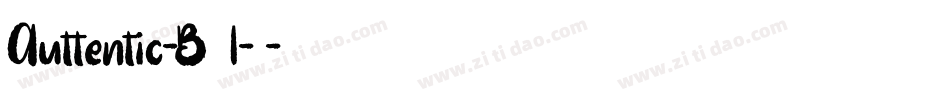 Auttentic-B87l-2字体转换