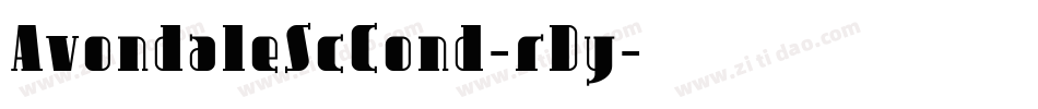 AvondaleScCond-rDy字体转换