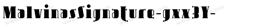 MalvinasSignature-gxx3Y字体转换 MalvinasSignature-gxx3Y字体转换
