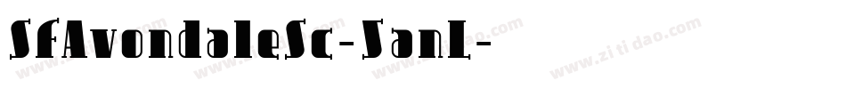SfAvondaleSc-5anL字体转换