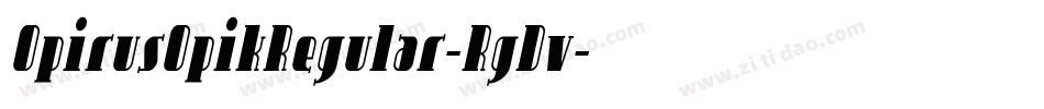OpirusOpikRegular-RgDv字体转换