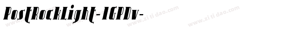 PostRockLight-1GPDv字体转换