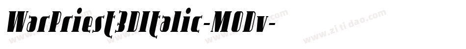 WarPriest3DItalic-M0Dv字体转换