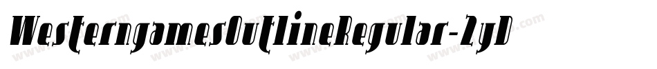 WesterngamesOutlineRegular-2yDv字体转换