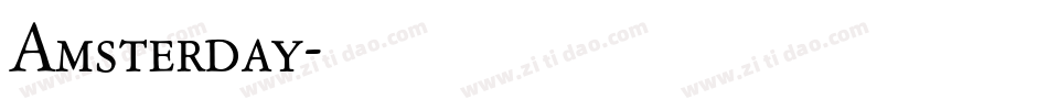 Amsterday字体转换