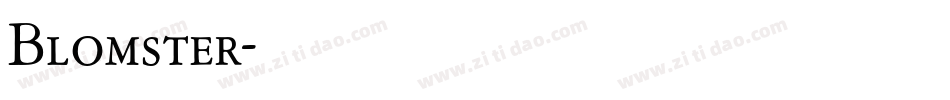 Blomster字体转换