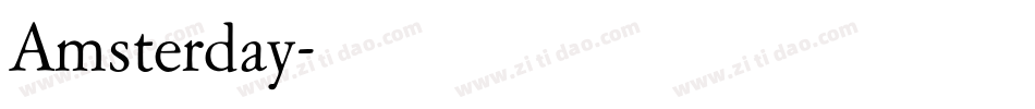 Amsterday字体转换