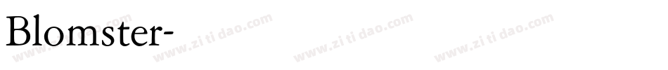 Blomster字体转换