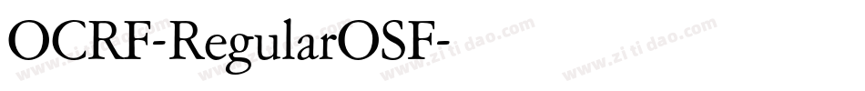 OCRF-RegularOSF字体转换