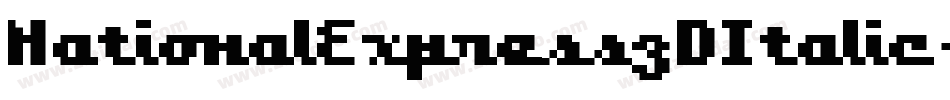 NationalExpress3DItalic-EArg字体转换