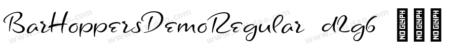 BarHoppersDemoRegular-d2g6字体转换