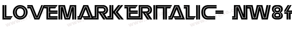 LoveMarkerItalic-nw84字体转换