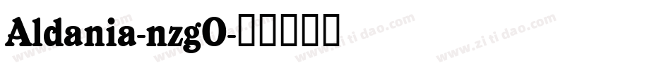 Aldania-nzgO字体转换