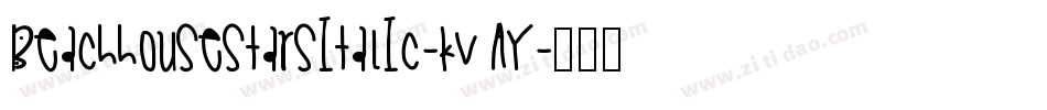BeachHouseStarsItalic-KVAy字体转换