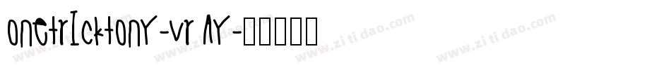 Onetricktony-vrAy字体转换